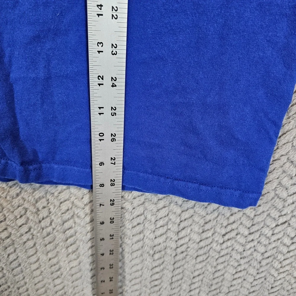 Champion Mens Japanese Katakana Logo Graphic T-Shirt Royal Blue Medium - Picture 3 of 6